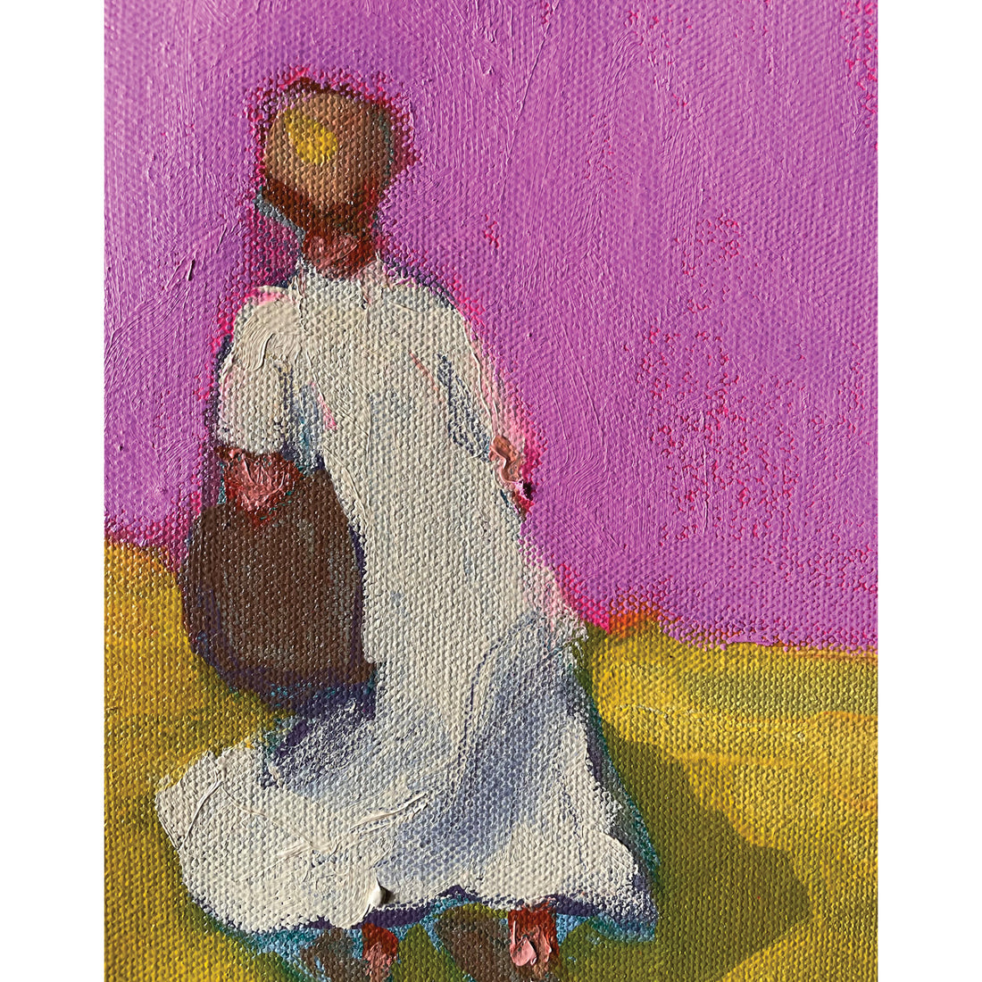 Woman at Pink, 10" x 8"