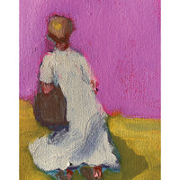Woman at Pink, 10" x 8"