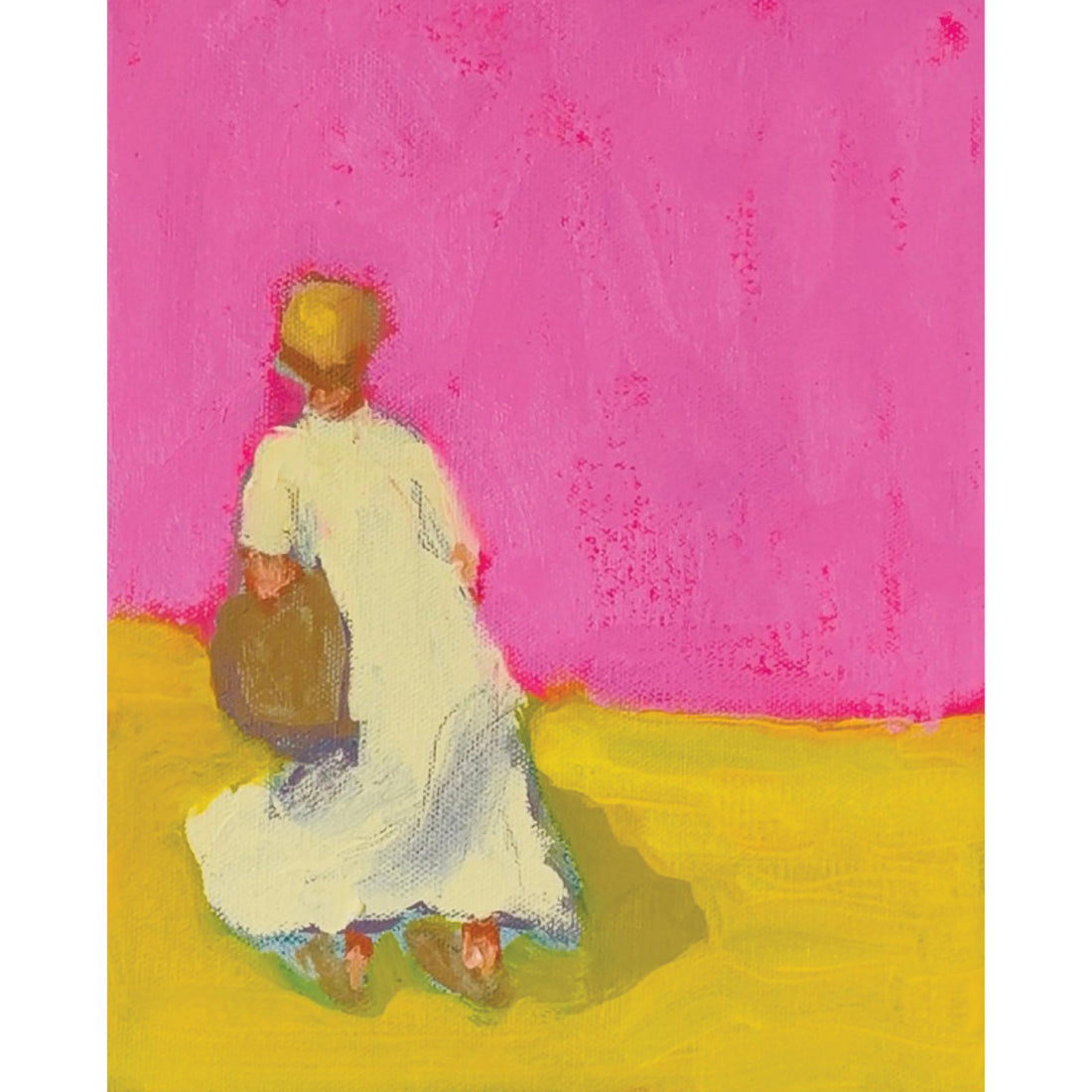 Woman at Pink, 10" x 8"