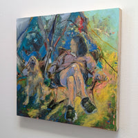 Is it OK if I Sit Here with You, 16" x 16"