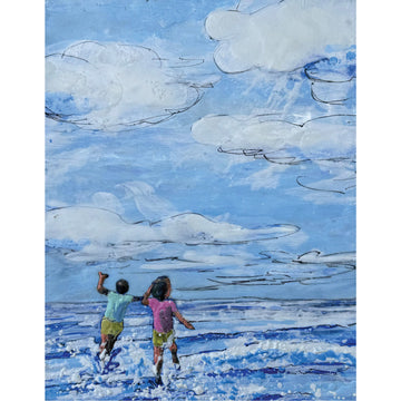 Cerulean Splash, 14" x 11"