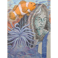 Friends and Fish, 12" x 9"