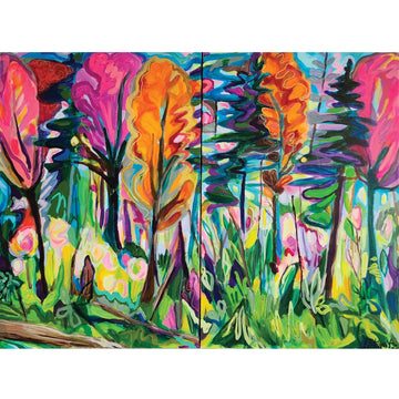 Lisa Litowitz "Forest Riot" abstract landscape painting Canadian Artist