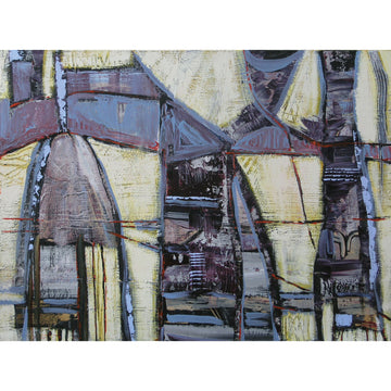 Loretta Kaltenhauser "Lost In The Machine" abstract painting Canadian Artist