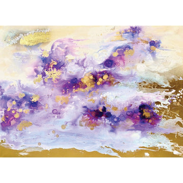 Lori Burke "Purple Haze" abstract painting Canadian Artist Kefi Art Gallery