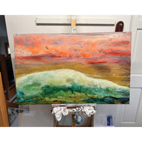 Lori Burke "Santa Theresa Sunset" abstract painting Canadian Artist