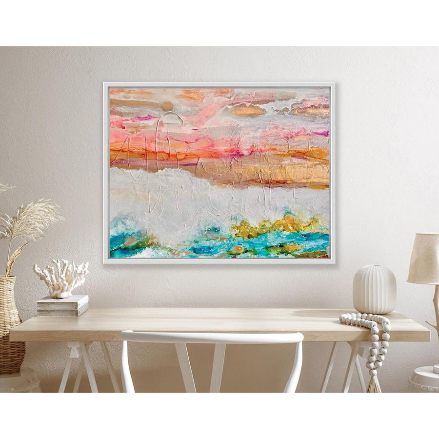 Lori Burke "Song of the Sea" abstract landscape painting Canadian Artist