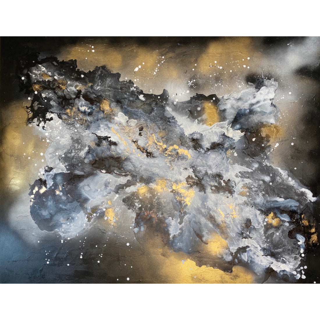 Lori Burke "Supernova" abstract painting Canadian artist Kefi Art Gallery