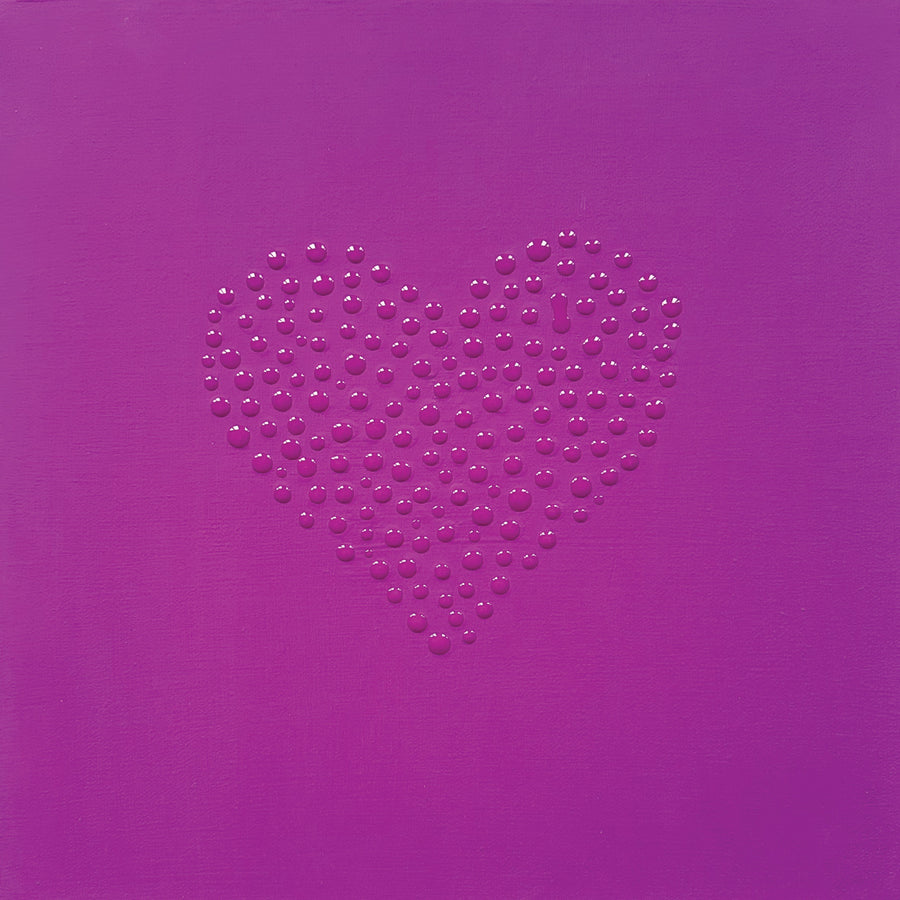 Mais Al-Sheikhly "Hidden Love-Purple" abstract painting Canadian Artist