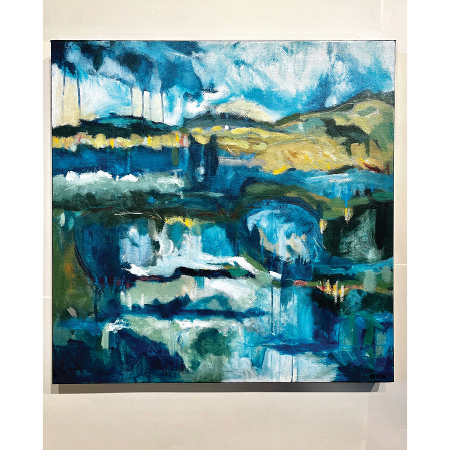 Margot Roi "Landforms" abstract painting Canadian Artist