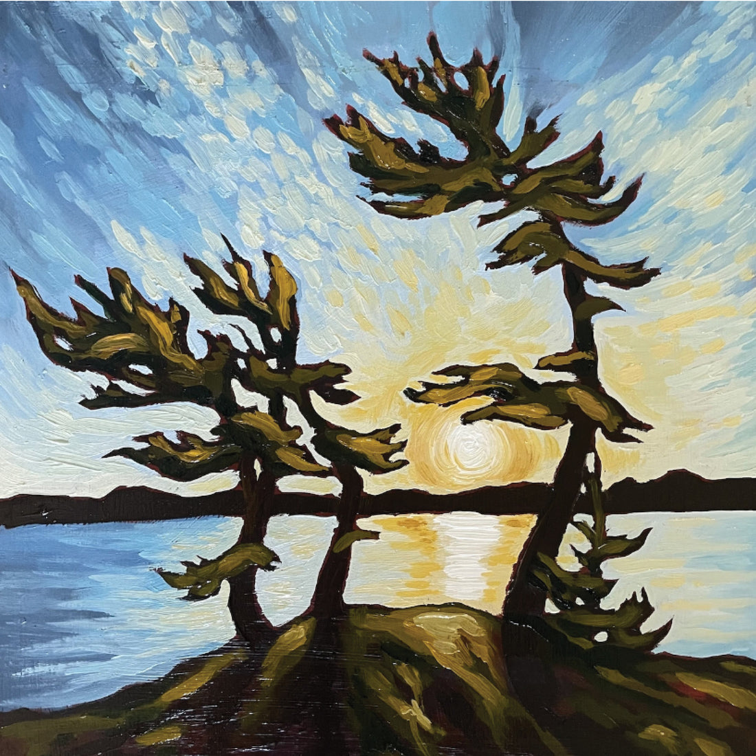 Marta Stares "Killbear Sun" landscape painting Canadian artist
