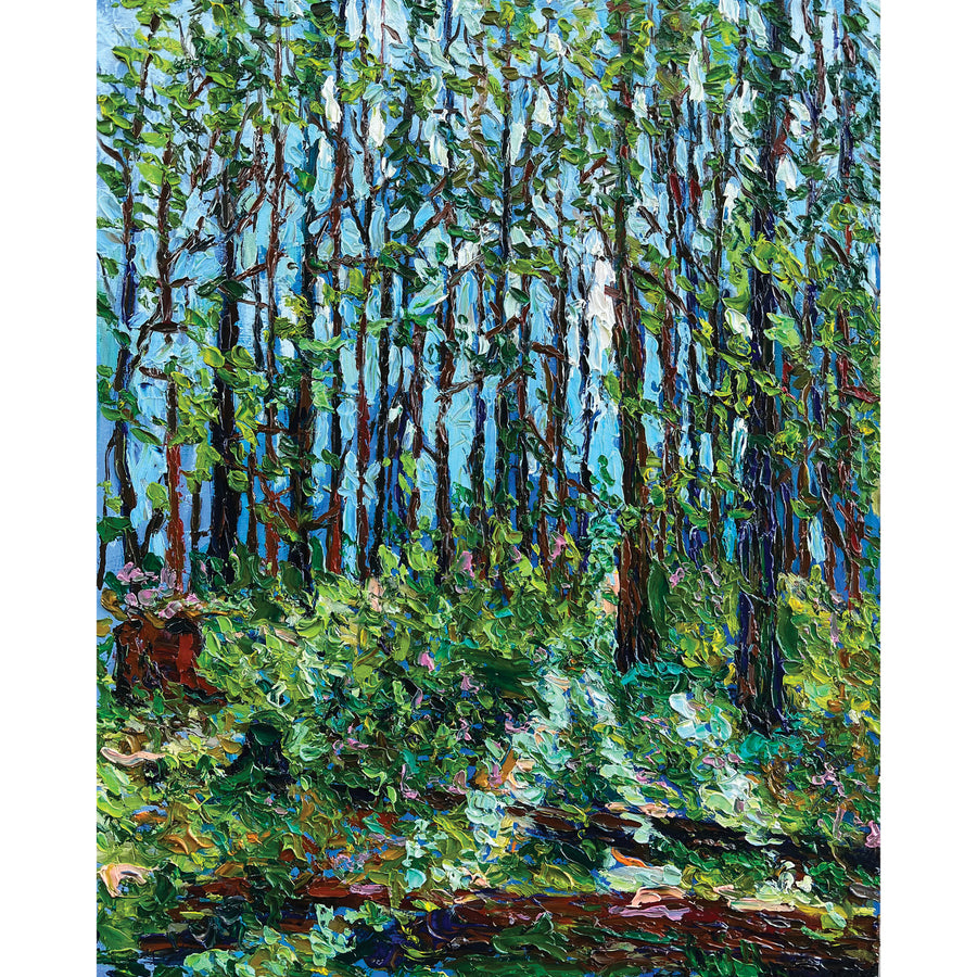 Anastasia Fedorova "Spring Forest" landscape painting Canadian Artist