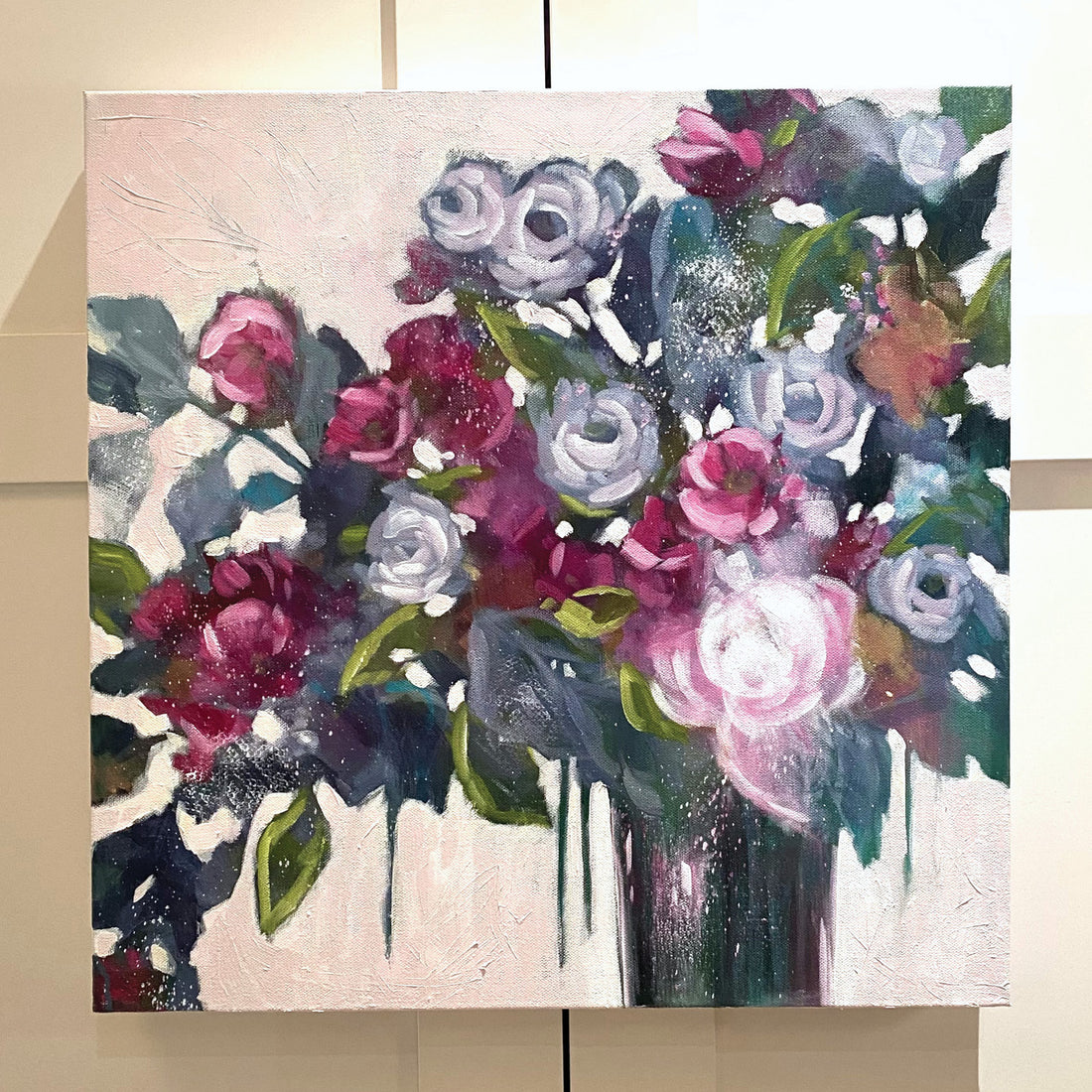 Raquel Roth "Florist's Choice" floral abstract painting Canadian Artist