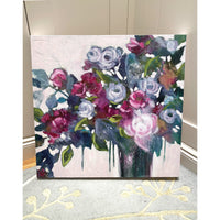 Raquel Roth "Florist's Choice" floral abstract painting Canadian Artist