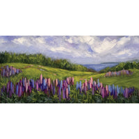 Raquel Roth "For the Love of Lupins" floral landscape painting Canadian Artist