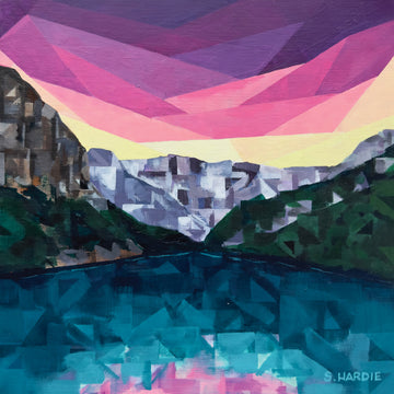 Shaina Hardie "Dusk" abstract painting Canadian Artist