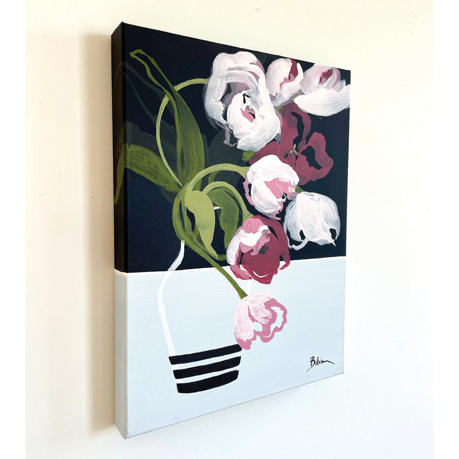 Bibiana Hooper "Solari 3" floral abstract painting Canadian artist Kefi Art Gallery
