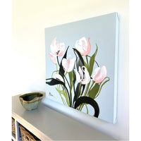 Bibiana Hooper "Solari 4" floral abstract painting Canadian artist Kefi Art Gallery