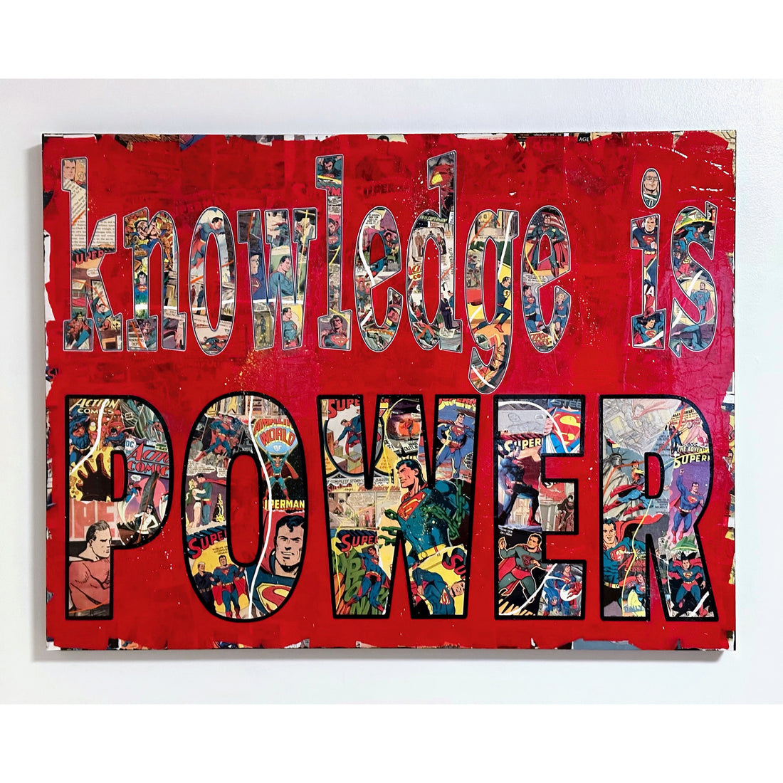 Gail Blima "Knowledge Is Power" pop art painting Canadian Artist Kefi Art Gallery