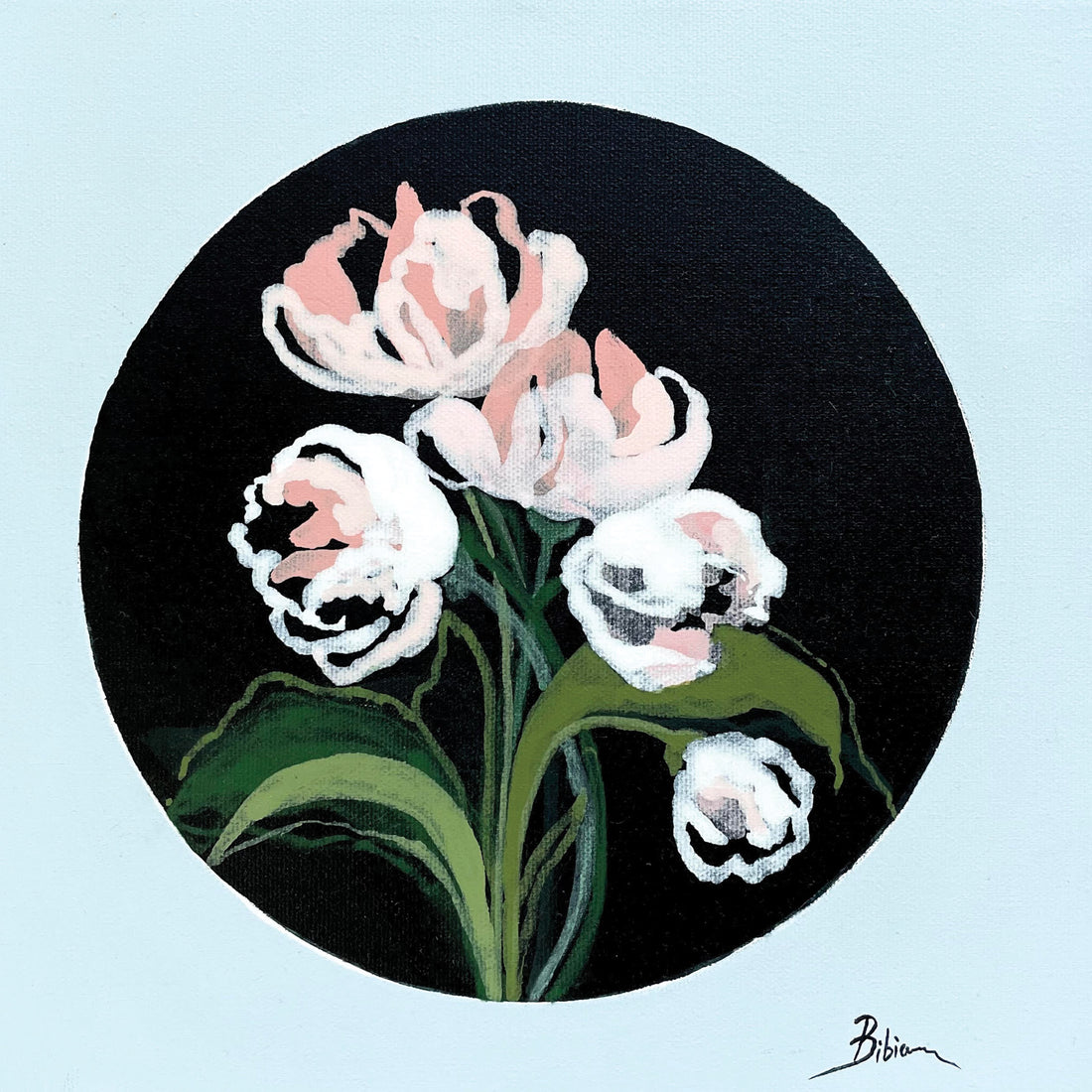 Bibiana Hooper "Solari 7" abstract floral painting Canadian Artist