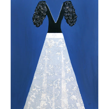 Robbie Kaye "Blue Royal" abstract painting American Artist