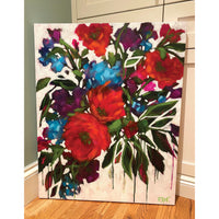 Raquel Roth "Falling Into You" floral abstract painting Canadian Art