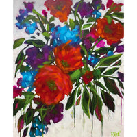 Raquel Roth "Falling Into You" floral abstract painting Canadian Art