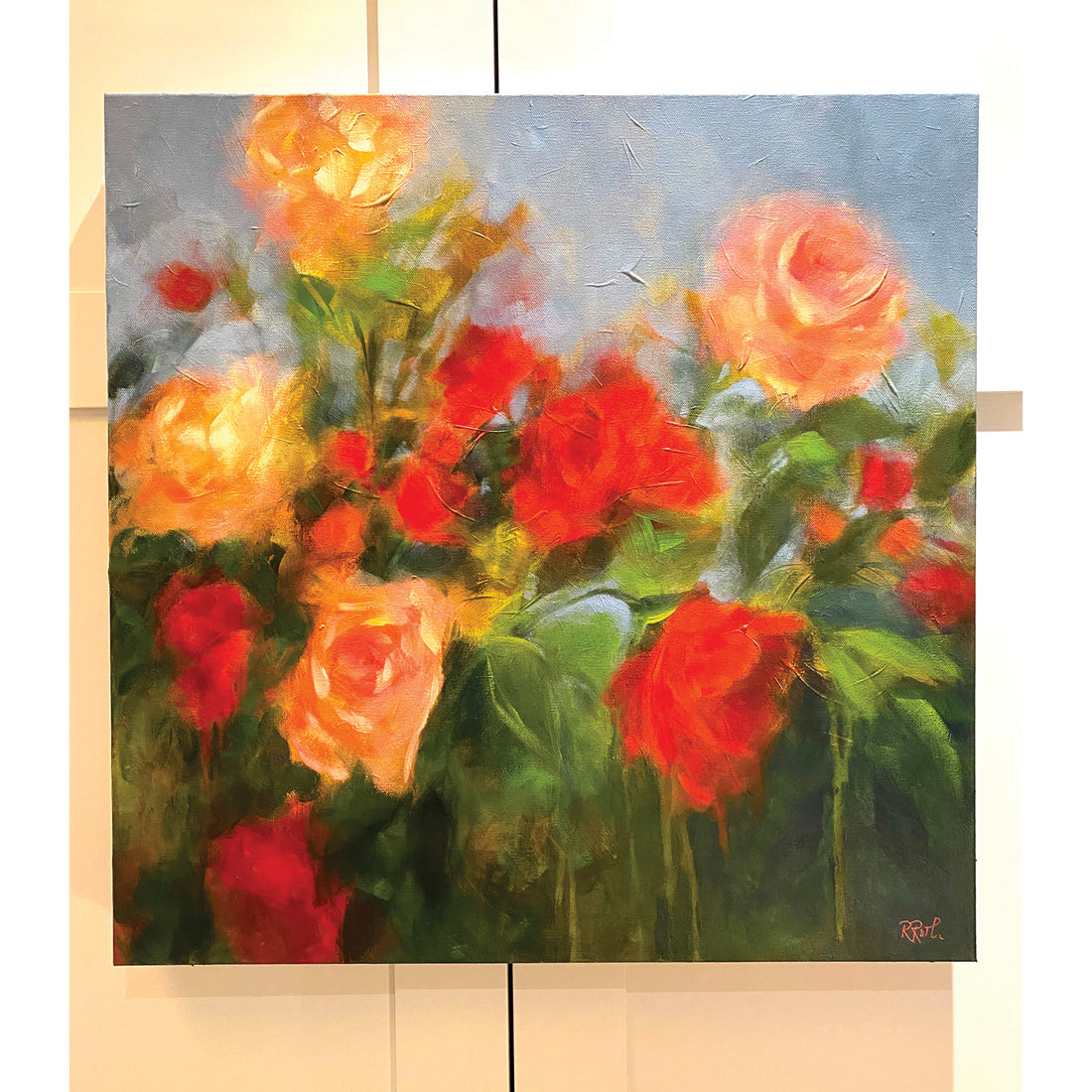 Raquel Roth "Forever Roses" floral abstract painting Canadian Art 