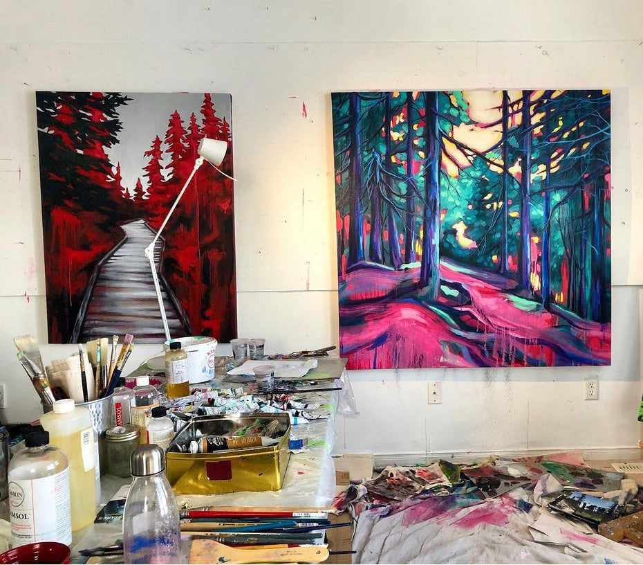 Marta Stares "Pukaskwa Boardwalk" landscape painting Canadian Art