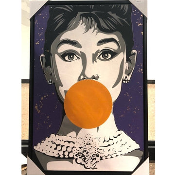 "Purple Hepburn Gum," 24” x 36”