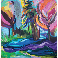 Lisa Litowitz "Into the Woods" abstract landscape painting Canadian artist