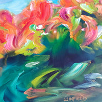 Darlene Winfield "Juliet in Love" abstract painting Canadian artist