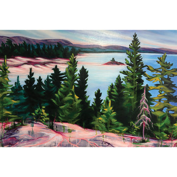 Marta Stares "Lookout Over Lake Superior" landscape painting Canadian artist