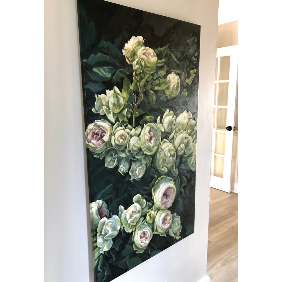 Tamanda Elia "Midnight" floral painting Canadian artist