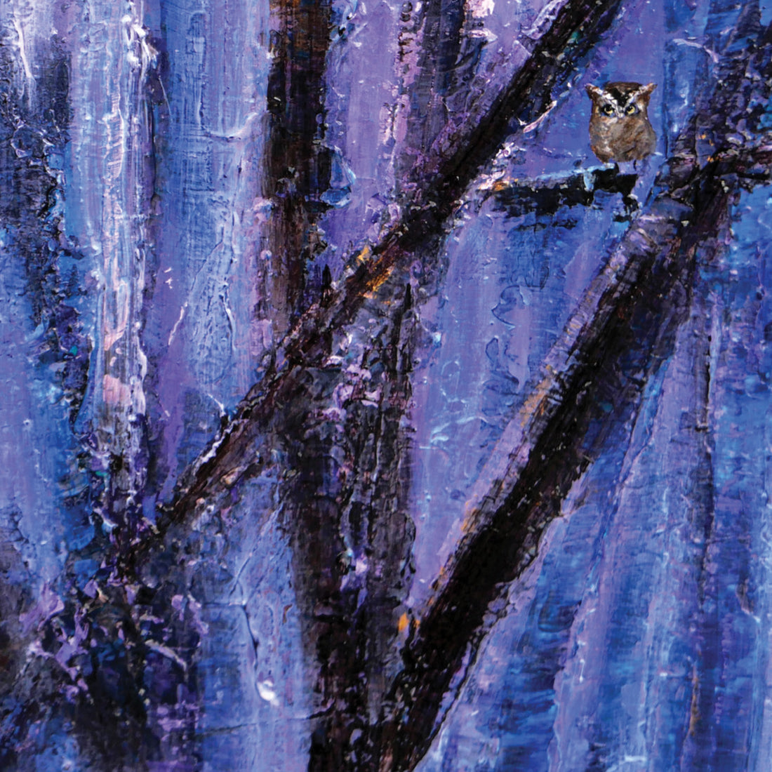 Robbie Kaye "Night Owl" abstract painting American Artist  