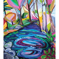 Lisa Litowitz "Taddle Creek Pond" abstract landscape painting Canadian artist 