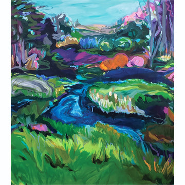 Lisa Litowitz "Verdant" landscape abstract painting Canadian artist