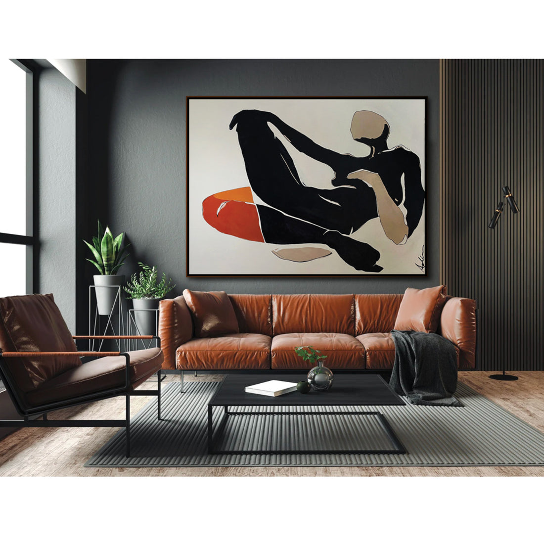 Joanna Aplin "Here With You" abstract figurative painting Canadian artist Kefi Art Gallery