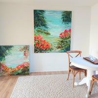 Romance by Monet's Pond, 60" x 54"