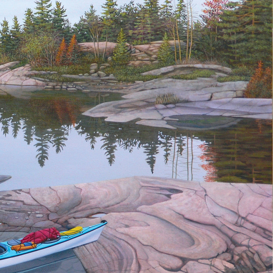 John Kaltenhauser "Lone Kayak" landscape painting canadian artist