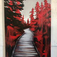 Marta Stares "Pukaskwa Boardwalk" landscape painting Canadian Art