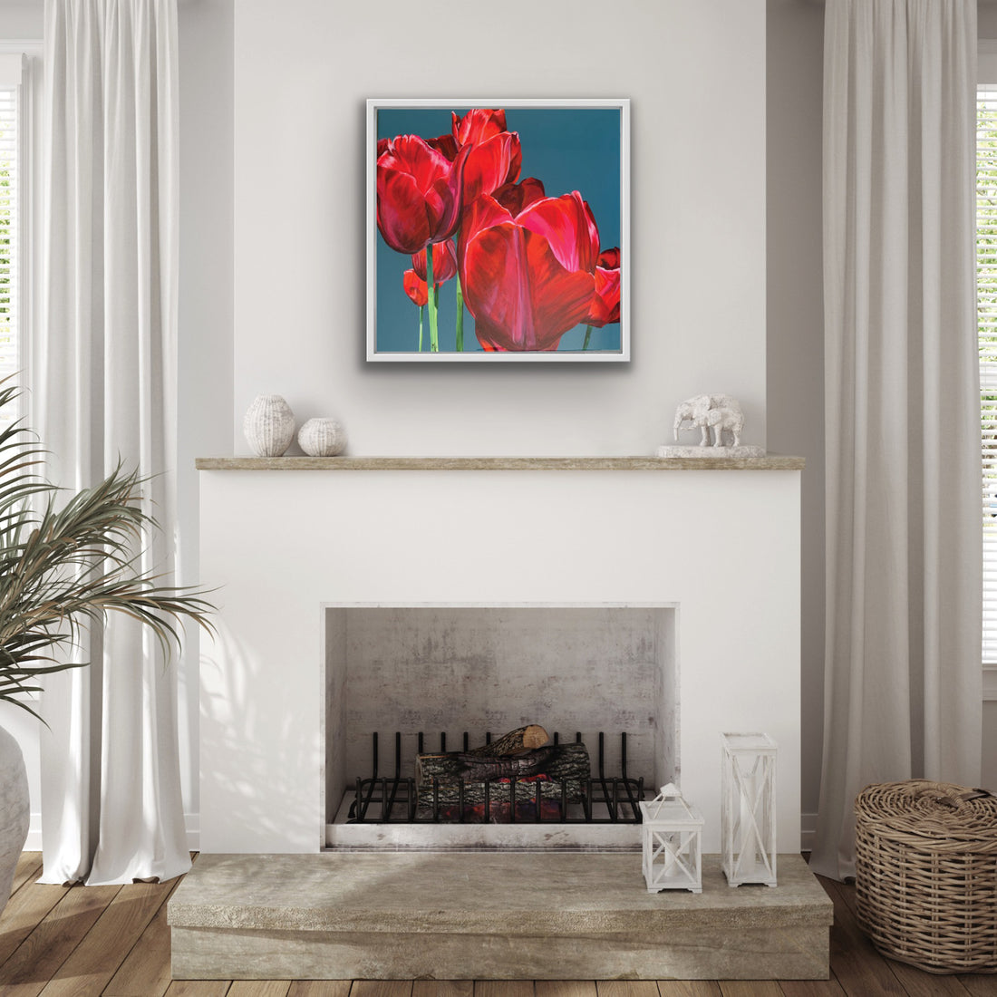 Melissa Passmore "Tulip Dream" floral abstract painting Canadian artist