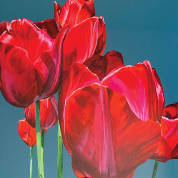 Melissa Passmore "Tulip Dream" floral abstract painting Canadian artist