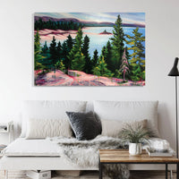 Marta Stares "Lookout Over Lake Superior" landscape painting Canadian artist