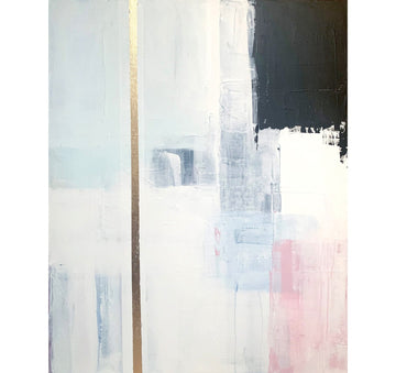 Amber Hahn "New York Minute I" abstract painting Canadian Artist Kefi Art Gallery