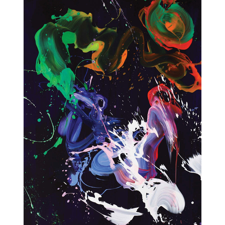 Nikolaos Schizas "Purple Desires" abstract painting Spanish artist