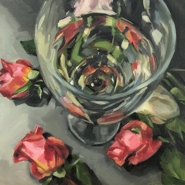 Tamanda Elia "Reflections" floral painting Canadian artist 