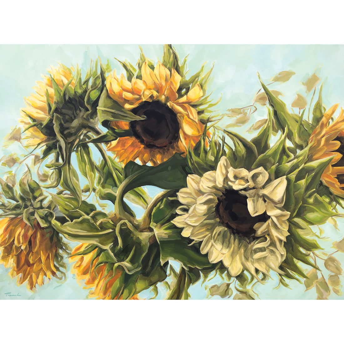 Tamanda Elia "Sun Dance" floral painting Canadian Artist 