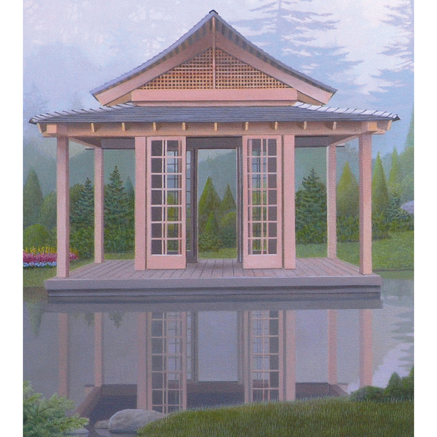 John Kaltenhauser "Teahouse" landscape painting canadian artist