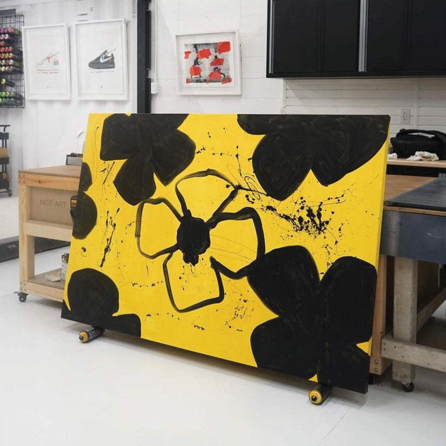 Mahyar Amiri "Black Flower 2" abstract pop art Canadian artist